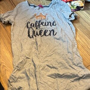 Gray 'Caffeine Queen' Nightgrow (Bin Z)